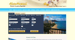 Desktop Screenshot of airtohawaii.com